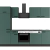 Optifit Verona405 Küchenzeile 270 cm Steingrün< Herde|Kühlschränke