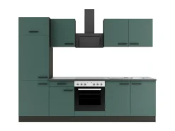 Optifit Einbauküchen<Verona405 Küchenzeile 270 cm ohne E-Geräte Steingrün