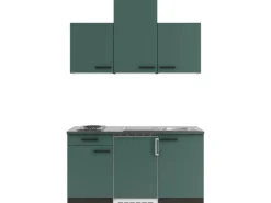 Optifit Verona405 Miniküche 150 cm Steingrün