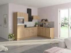 Sale Optifit Winkelküche Optikoncept Erik 270 cm Wildeiche Nachb.