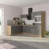 Optifit Winkelküche Optikoncept Linus 270 cm Anthrazit-Wildeiche Nachb.< Kühlschränke|Winkelküchen