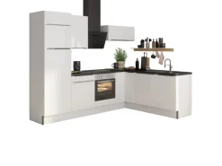 Optifit Winkelküche Optikoncept Arvid 270 cm Weiß< Besteckkästen|Herde