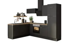 Discount Optifit Winkelküche Optikoncept Ingvar 270 cm Anthrazit