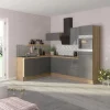 Optifit Winkelküche Optikoncept Jonte 270 cm Anthrazit-Wildeiche Nachb.< Kühlschränke|Winkelküchen