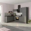 Clearance Optifit Winkelküche Optikoncept Mats ohne E-Geräte 270 cm Basaltgrau
