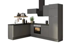 Clearance Optifit Winkelküche Optikoncept Mats ohne E-Geräte 270 cm Basaltgrau