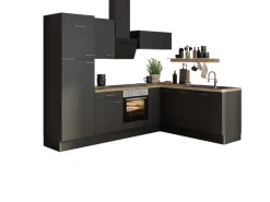 Clearance Optifit Winkelküche Optikoncept Ingvar 270 cm Anthrazit