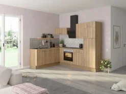Optifit Winkelküche Optikoncept Erik ohne E-Geräte 270 cm Wildeiche Nachb.< Besteckkästen|Winkelküchen