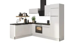 Hot Optifit Winkelküche Optikoncept Arvid ohne E-Geräte 270 cm Weiß