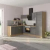 Optifit Besteckkästen|Winkelküchen<Winkelküche Optikoncept Linus ohne E-Geräte 270 cm Anthrazit-Wildeiche