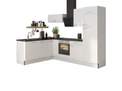 Optifit Winkelküche Optikoncept Rurik ohne E-Geräte 270 cm Weiß< Winkelküchen|Küchenschränke