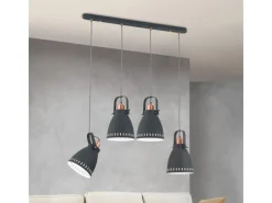 Orion Leuchten Kücheninseln<Hängeleuchte Theke 72 cm x 17 cm Schwarz 4 x E27