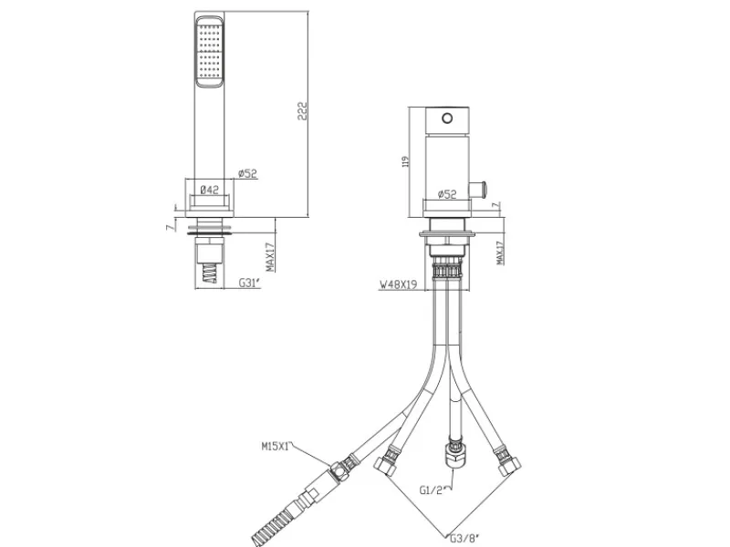 New Ottofond Einhebelmischer-Wannenarmatur S2000 Chrom