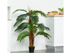 Outsunny Künstliche Pflanzen 120 cm mit Kunststofftopf< Töpfe