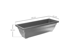 Outsunny Pflanztöpfe Kunststoff 5er Set Blumentopf aus Kunststoff Grau< Töpfe