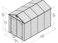 Palram - Canopia  Skylight 1.9 x 3 Gerätehaus Anthrazit< Töpfe