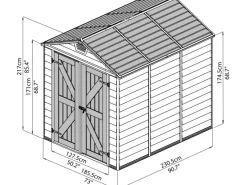 Töpfe<Palram - Canopia  Skylight 1.9 x 2.3 Gerätehaus Braun-Mi x