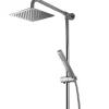 PaulGurkes Einhebelmischer<Aufputz Regendusche Duschsystem eckig 20cm