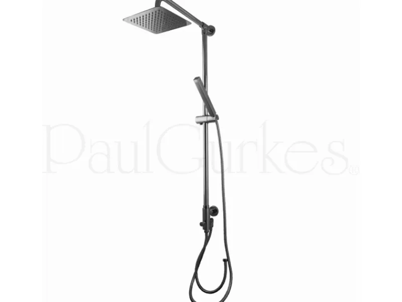 PaulGurkes Einhebelmischer<Aufputz Regendusche Duschsystem eckig 20cm