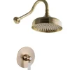 PaulGurkes Dusch-Set Unterputz Antik Messing Retro Bronze Duschsystem< Einhebelmischer