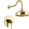 Sale PaulGurkes Duschset Unterputz Gold Regendusche Nostalgie Retro Luxus Dusche