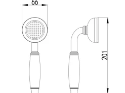 PaulGurkes Einhebelmischer<Duschsystem Retro Nostalgie Regendusche Unterputzarmatur