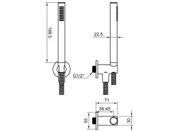 PaulGurkes Duschsystem rund Unterputzset mit Handbrause Kopfbrause ohne Armatur< Einhebelmischer
