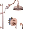 Hot PaulGurkes Kupfer Duschsystem Antik Nostalgie Dusch-Set Unterputz Regendusche