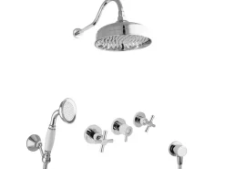 Online PaulGurkes Nostalgie Dusch Set Unterputz Regendusche Retro