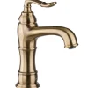 PaulGurkes Einhebelmischer<Nostalgie Waschtischarmatur Wasserhahn Bronze Retro Mischbatterie