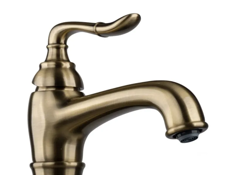 PaulGurkes Einhebelmischer<Nostalgie Waschtischarmatur Wasserhahn Bronze Retro Mischbatterie