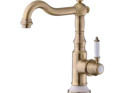 PaulGurkes Nostalgie Wasserhahn Messing Waschtischarmatur Küchenarmatur< Einhebelmischer