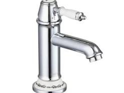 Discount PaulGurkes Nostalgie Wasserhahn Einhandmischer Retro Waschtischbatterie Glänzend