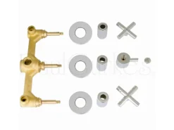 PaulGurkes Einhebelmischer<Regendusche 30cm unterputz mit Wandarm Komplett Set Messing