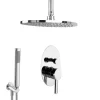 PaulGurkes Einhebelmischer<Regendusche Regenwalddusche unterputz Duschsystem oval Messing Deckeneinbau