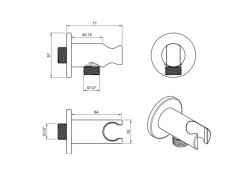 PaulGurkes Einhebelmischer<Regendusche Regenwalddusche unterputz Duschsystem oval Messing Deckeneinbau