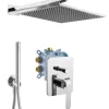 PaulGurkes Einhebelmischer<Regendusche Set Komplett 30cm Regenbrause Einhandmischer Unterputz