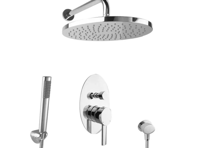 PaulGurkes Regendusche Unterputz Dusch Set oval Komplett< Einhebelmischer