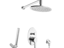 PaulGurkes Einhebelmischer<Unterputz Duschsystem Brausegarnitur Oval Set