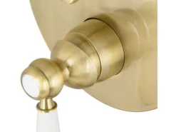 PaulGurkes Einhebelmischer<Unterputz Nostalgie Retro Antik Regendusche Set Messing Bronze