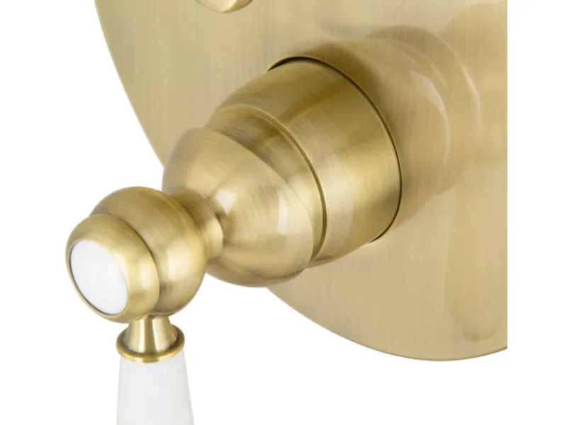 PaulGurkes Einhebelmischer<Unterputz Nostalgie Retro Antik Regendusche Set Messing Bronze