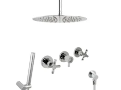 Hot PaulGurkes Unterputz Regendusche Komplett Set aus Metall 30 cm Regenwalddusche Duschset