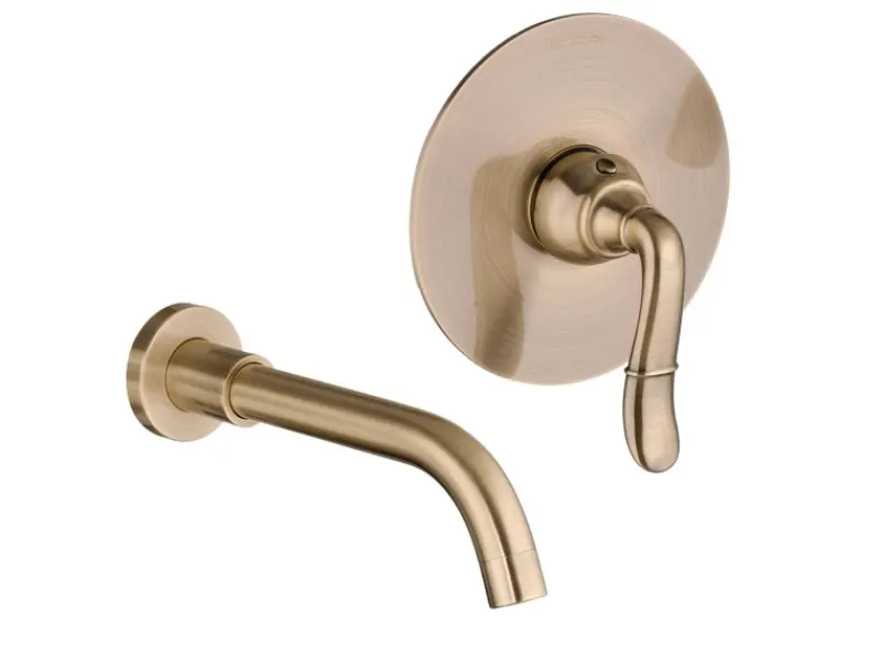 PaulGurkes Einhebelmischer<Waschtischarmatur Bronze Unterputz Retro Antik