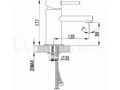 PaulGurkes Wasserhahn Einhandmischer oval Waschbeckenarmatur Mischbatterie< Einhebelmischer