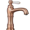 Hot PaulGurkes Wasserhahn Nostalgie Rote Bronze Kupfer Einhandmischer Matt