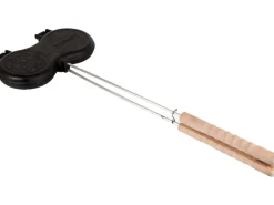 Petromax Burgereisen BG-IRON Holzgriff Gusseiserne Form< Pfannen