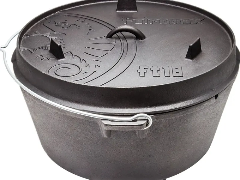 Petromax Dutch Oven FT18 Schwarz mit Standfüßen ca. 17,3 l< Herde|Töpfe