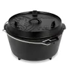 New Petromax Dutch Oven Set FT9-Scrub Schwarz mit Standfüßen 7,5 l Ø 23,9 cm
