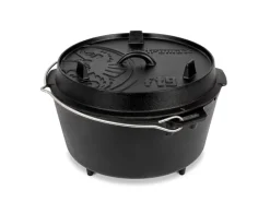 New Petromax Dutch Oven Set FT9-Scrub Schwarz mit Standfüßen 7,5 l Ø 23,9 cm