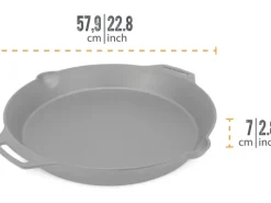 Petromax Feuerpfanne FP50H-T Schwarz mit 2 Henkeln Gusseisen Ø 50 cm< Herde